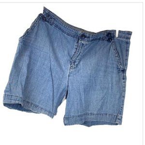 Merona Woman Denim Shorts  100% Cotton Five Pocket Zip Front Shorts Size…